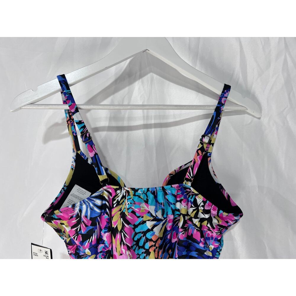 NWT Island Escape Women’s Floral Swim Top 6 - Picture 8 of 13